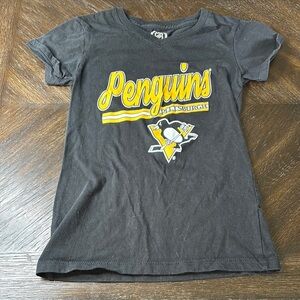 Pittsburgh Penguins - Grey Logo T-Shirt - Girls M